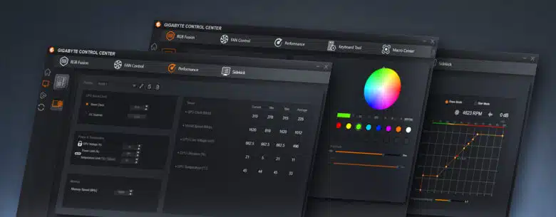 Nueva interfaz de GCC, el software de Gigabyte Control Center