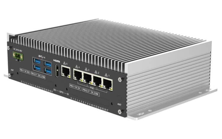 PC industrial fanless TBOX-3T20 puertos POE