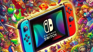colage de personajes de juegos de nintendo switch
