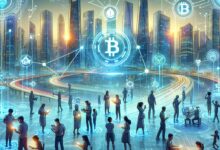 Blockchain imagen simulada