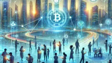 Blockchain imagen simulada