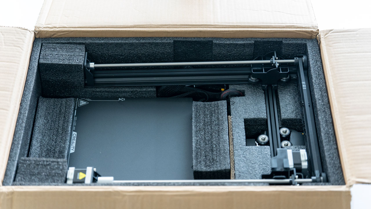 detalle empaquetamiento ender 3 v3 se