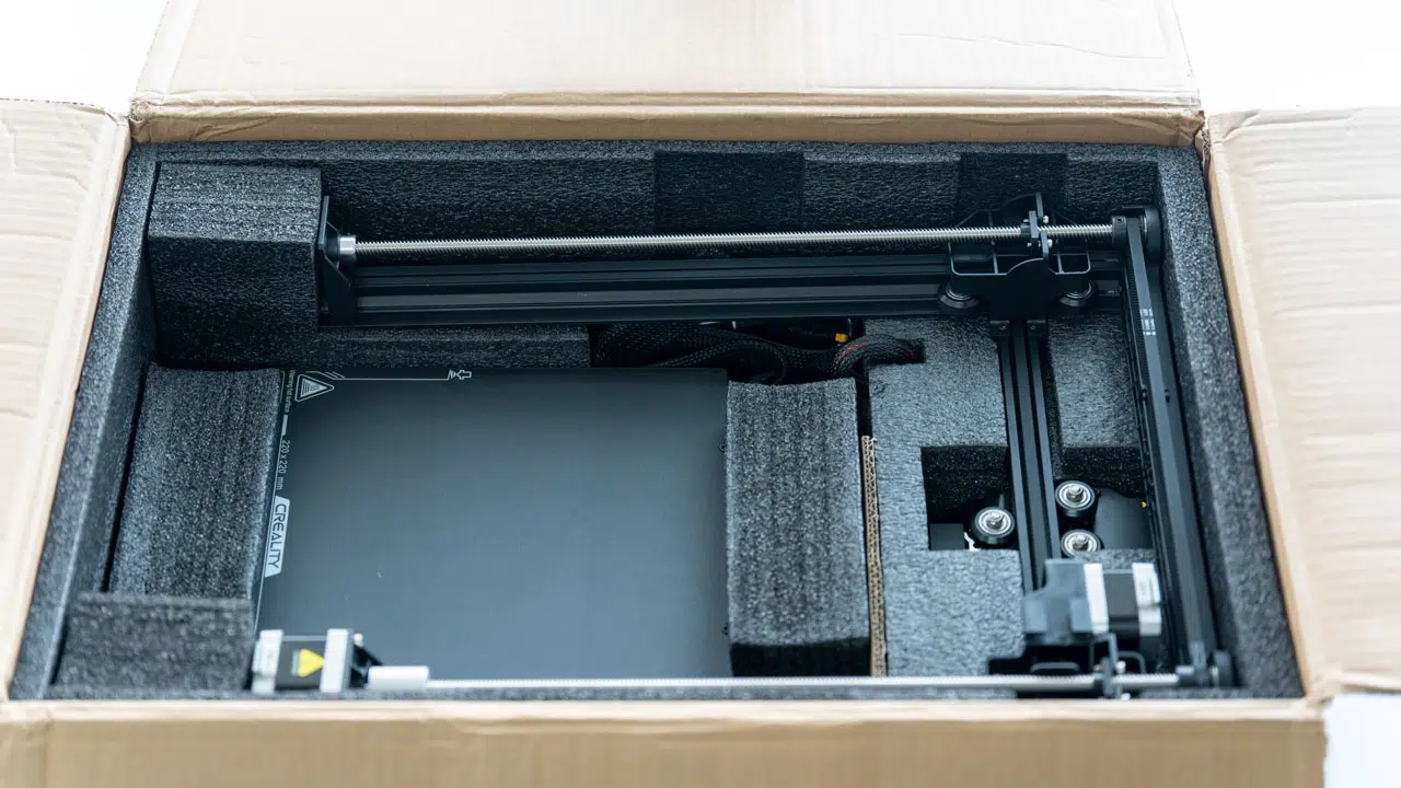 detalle empaquetamiento ender 3 v3 se
